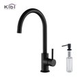 Kibi Lowa Single Handle Bar Sink Faucet with Soap Dispenser C-KKF2001MB-KSD100MB